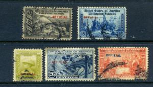 Philippines Scott #383-392 Var RARE Hand Stamp Official Stamps (Ph 391-OFFICIAL)