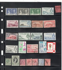 GIBRALTAR COLLECTION ON STOCK SHEET MINT/USED