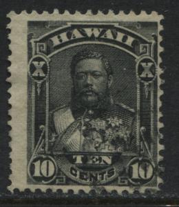 Hawaii 1882 10 cents black used