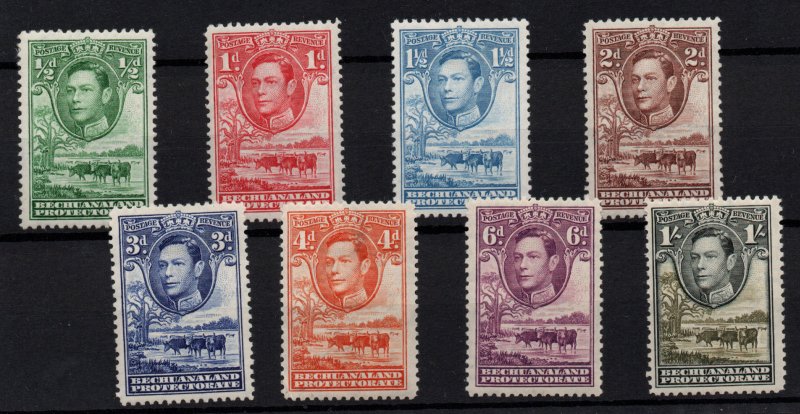 Bechuanaland KGVI 1938 mint LHM set to 1/- SG118-125 WS22551 