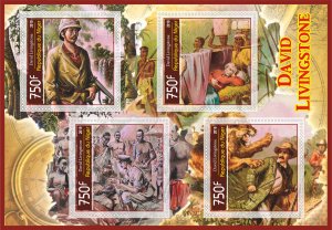 Stamps.  David Livingstone  2019 year 1+1 sheets perforated