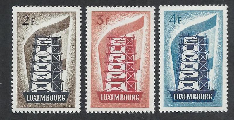 LUXEMBOURG SC# 318-20 VF/LH 1956