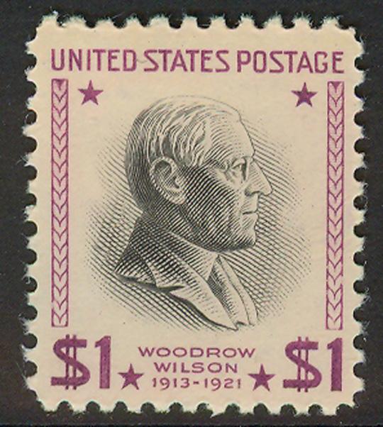 U.S. 832c  1954 Printing of the $1.00 Woodrow Wilson Stamp
