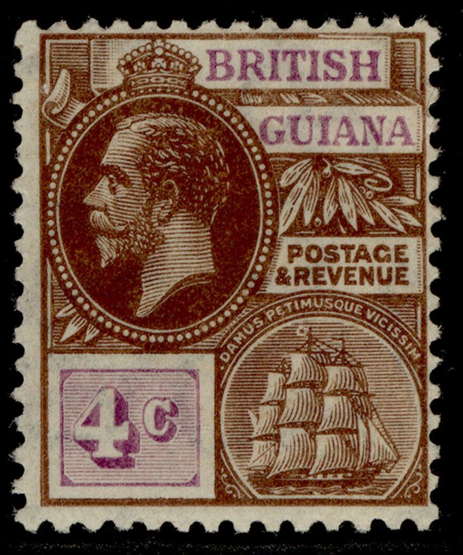 BRITISH GUIANA GV SG261b, 4c deep brown & purple, LH MINT.