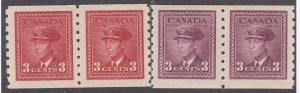 CANADA #265, #266 MINT PAIR OF EACH