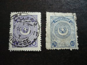 Stamps - Turkey - Scott# 613a, 614 - Used Part Set of 2 Stamps