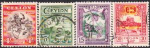 Ceylon #307-312 Used Set