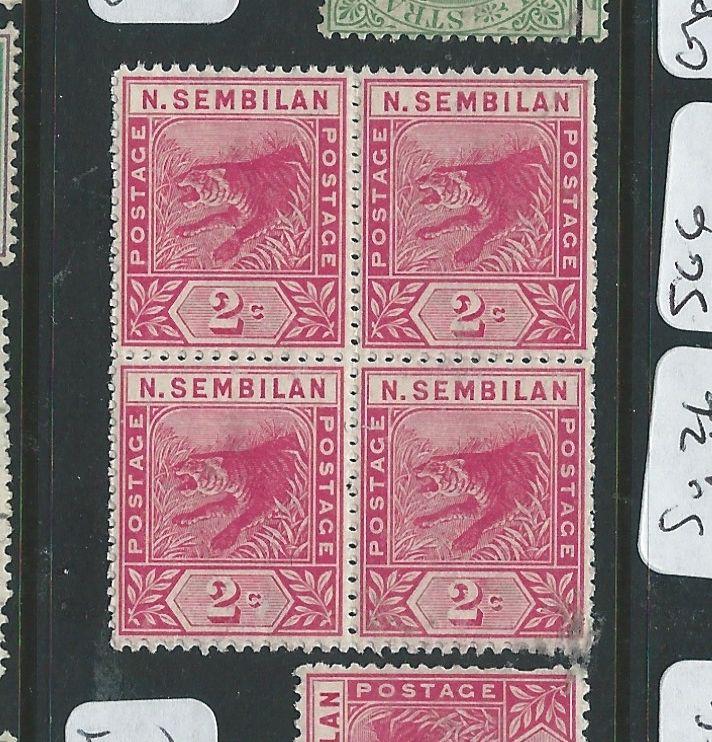 MALAYA NEGRI SEMBILAN (P0610B) 2C RED  TIGER  SG 3 BL OF 4   MNH