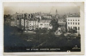 The Steine Gardens Brighton Postcard to Brighton Empire Exhibition 1924 Cancel