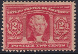 324 U.S 1904 Louisiana Purchase Exposition 2¢ issue MNH CV $60.00 Stk #6