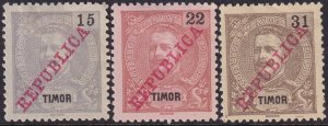 Timor 1911 Sc 115-7 all MNG(*)
