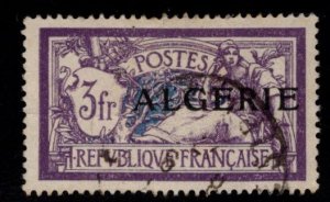 ALGERIA Scott 31 Used  overprinted  3 Franc Merson stamp