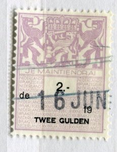 NETHERLANDS; Early 1900s early Revenue issue fine used 2G. value