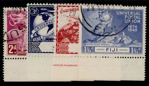 FIJI GVI SG272-275, 1949 ANNIVERSARY of UPU set, FINE USED. Cat £13.