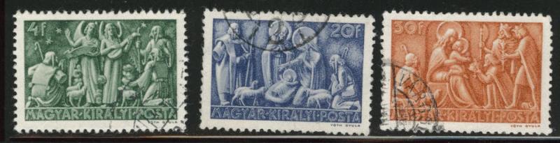 Hungary Scott 617-619 Used 1943 set 