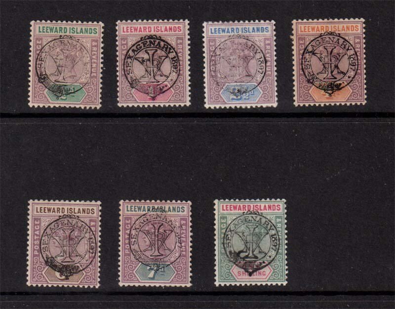 Leeward Islands 1898 Queen Victoria Sc 9-15 set MH