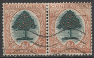 STAMP STATION PERTH South Africa 25 Orange Tree Definitive Used Pair 1926