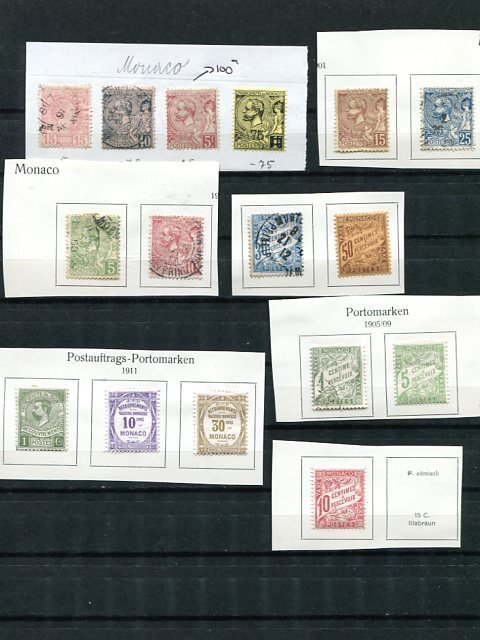 Monaco lot Use and mint/unused  - Lakeshore Philatelics