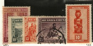 Ruanda Urundi #37-9 MH, 47 used, 90 MH