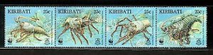 Kiribati 1998 WWF Spiny Lobster Fish Marine life Animals Sc 715-8 MNH # W230