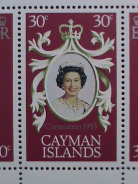 ​Cayman Island Stamp:1953-25th anniversary-Queen Elizabeth II-mnh: S/S sheet