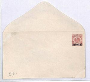 Germany LEVANT Cover 20 PARA Surcharge EAGLE Postal Stationery {samwells}CU38