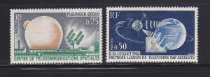 France 1047-1048 Set MNH Television, Space, Satellite (B)