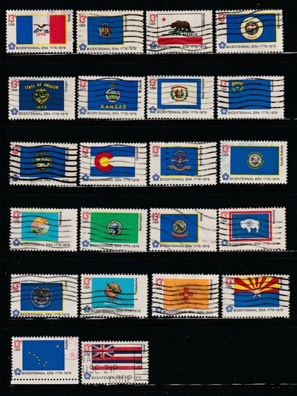 United States 1633-1682 Set U Flags. 2 Scans