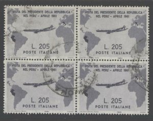 Italy 1961 205L Gronchi Flight to South America block Sc# 834 used