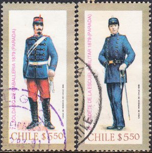 Chile #581-584  Used