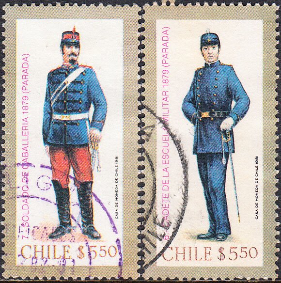 Chile #581-584  Used