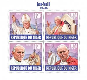 NIGER 2013 SHEET POPE JOHN PAUL nig13610a