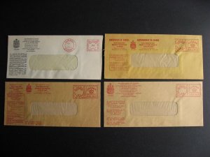 Canada Quebec official meter postage paid covers Dept National Health Welfare