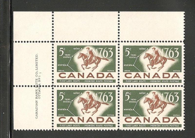 Canada 1963 Postal Service  plate block mnh  SC 413