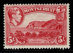 MONTSERRAT GVI SG110, 5s rose-carmine, M MINT. Cat £50. PERF 13