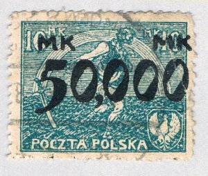 Poland Sower blue surcharge (AP133830)