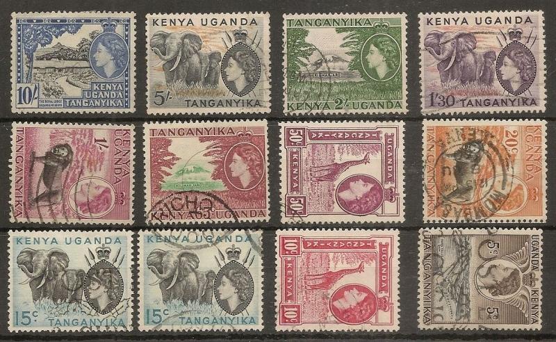 KUT 1954 Definitives Good to Fine Used (12v)