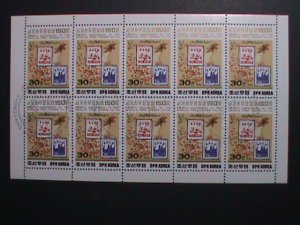 ​KOREA-1989 SC#2858-STAMPS SHOW LONDON'89 CTO FULL SHEET VERY FINE