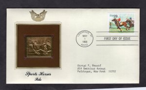 2759 Polo, FDC PCS Gold Replica addressed