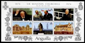 Anguilla 198a MNH Winston Churchill, Flags, Architecture