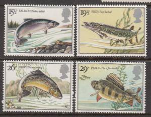 Great Britain 1983 Sc 1011-4 River Fish MNH