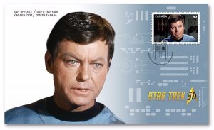 qq. STAR TREK = DeFOREST KELLEY as LEONARD BONES McCOY = FDC Canada 2016