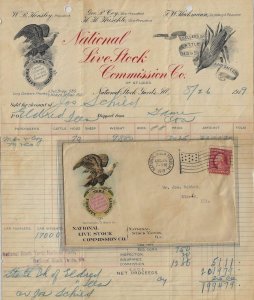 Ephemera: 1919 - National Live Stock Commission Company Invoice and Cover