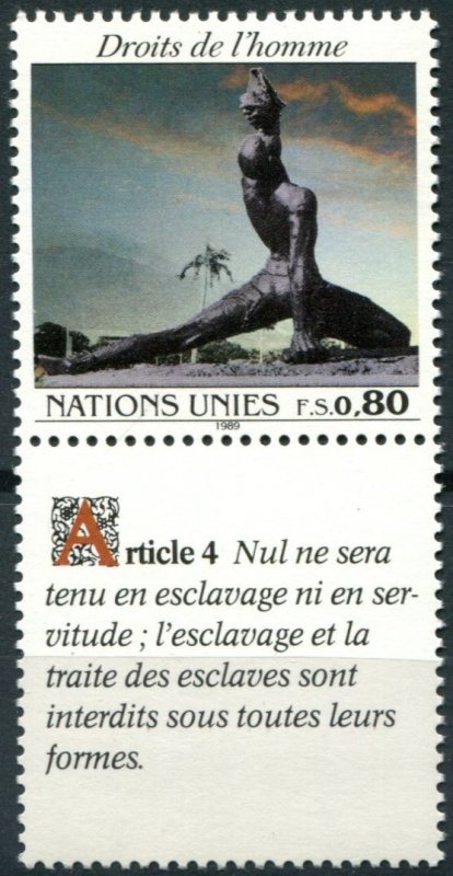 United Nations Geneva Sc#181 MNH, 80c multi, Human Rights (1989)