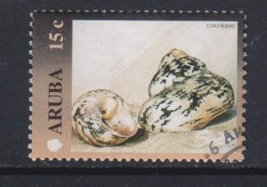 Aruba  #198 used 2001 shells 15c