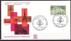 France, Scott cat. 1258. Arts & Crafts issue. Bee in design. First day cover.