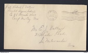 USA MILITARY 1942 DEC 26 CAMP McCOY WIS : So MILWAUKEE, WIS - COVER