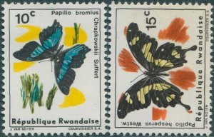 Rwanda 1965 SG112-113 Butterflies (2) MLH