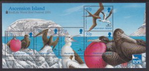 Ascension 789 Birds Souvenir Sheet MNH VF