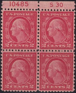 #540 Mint OG, VF, Plate number block of 4, 2 OG, 2 NH, S30 (CV $105) (CV $12 ...